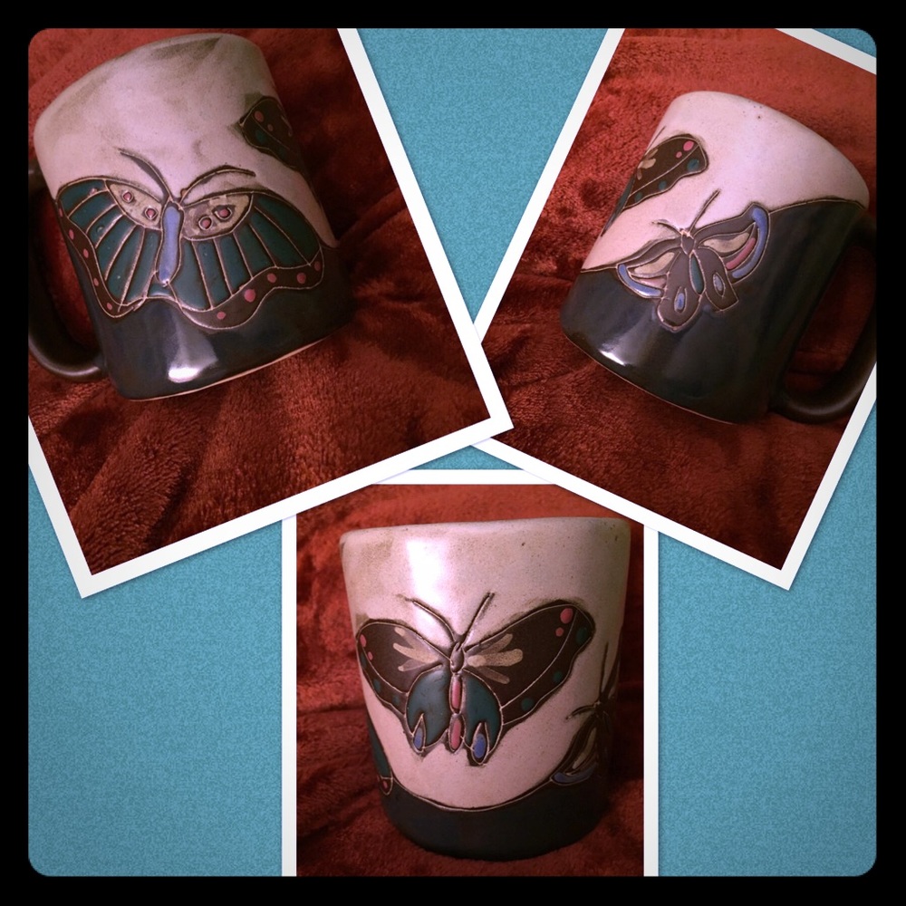 Pottery Mug With Butterflies 🦋
